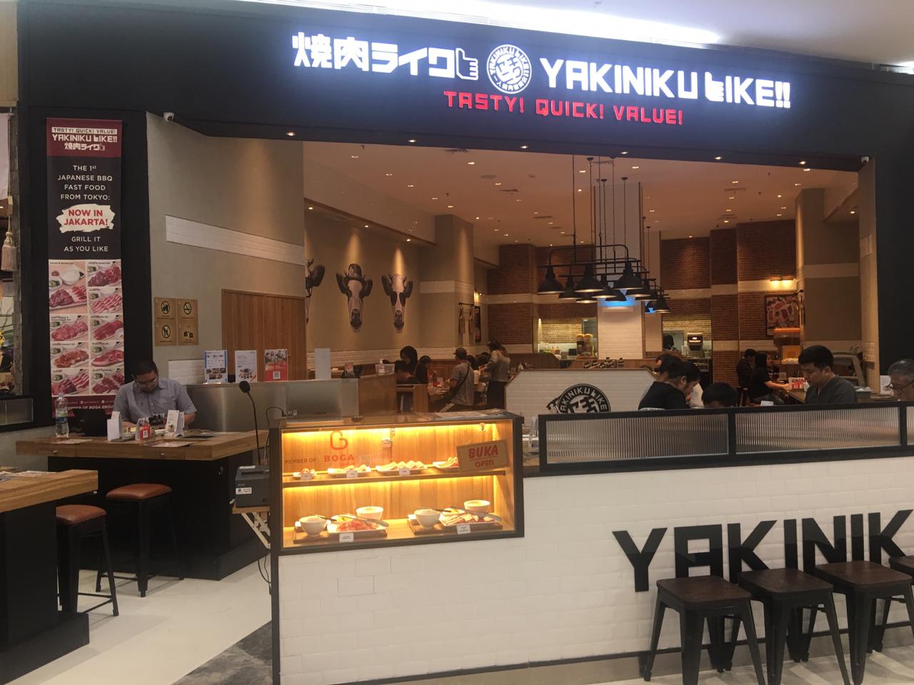 Yakiniku Like shop front in lippo mall puri st. moritz