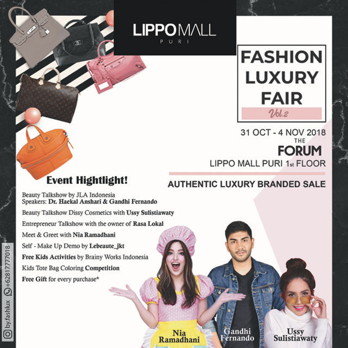 fashion luxury fair event in lippo mall puri st. moritz