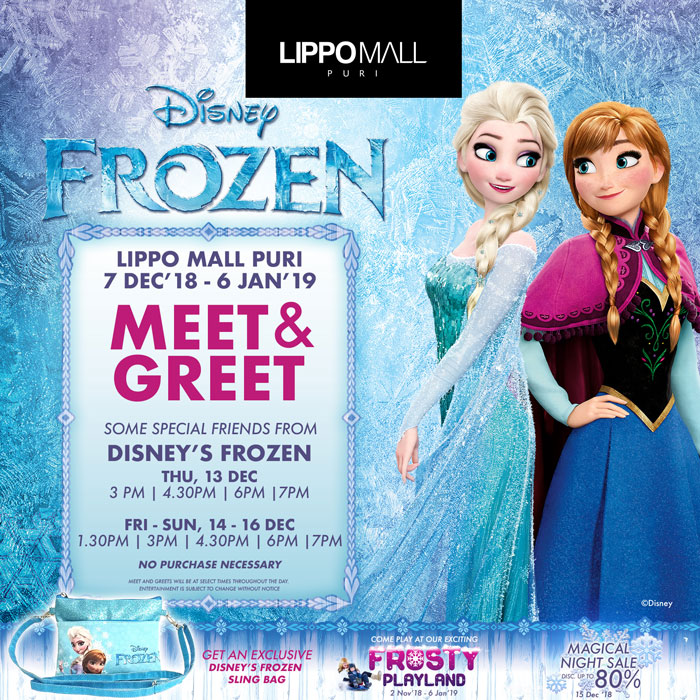 disney frozen event in lippo mall puri st. moritz