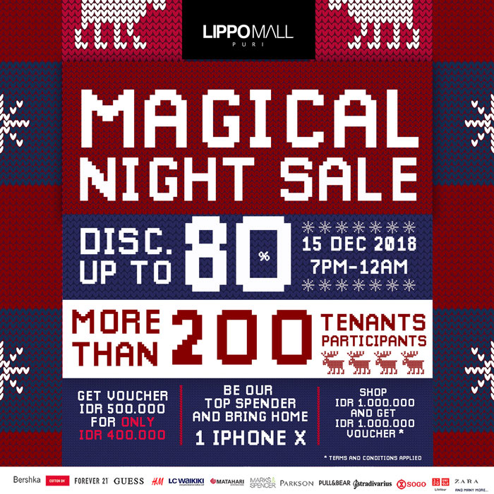 magical night sale in lippo mall puri st. moritz