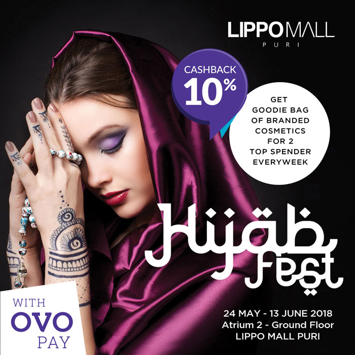 hijab fest event in lippo mall puri st. moritz
