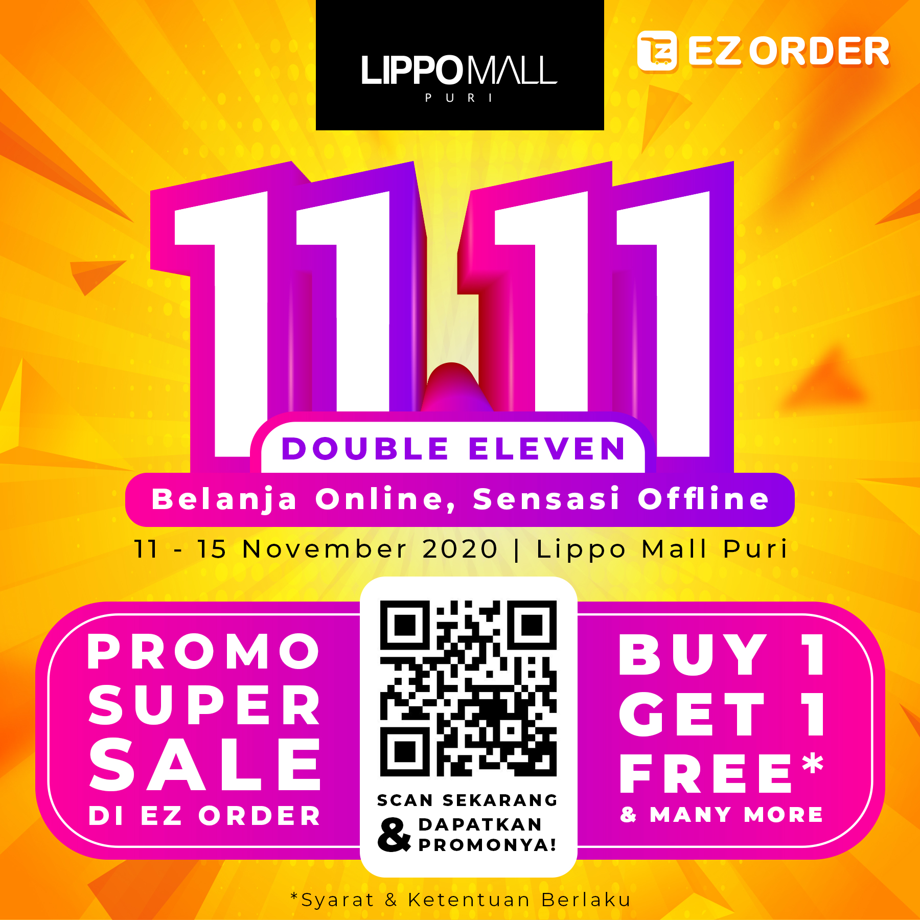 Double Eleven Promo in lippo mall puri st. moritz