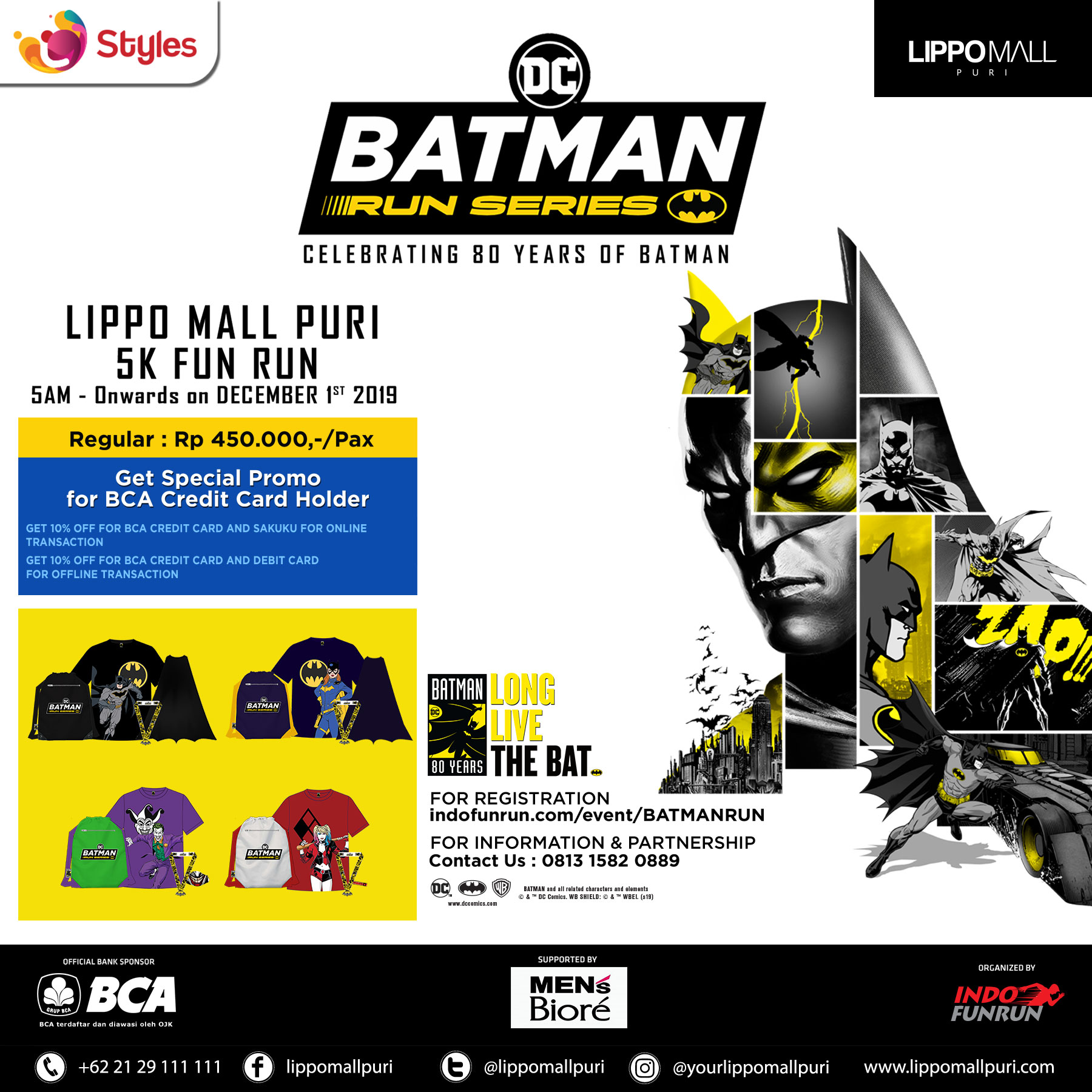 Batman Run Series promo in lippo mall puri st. moritz