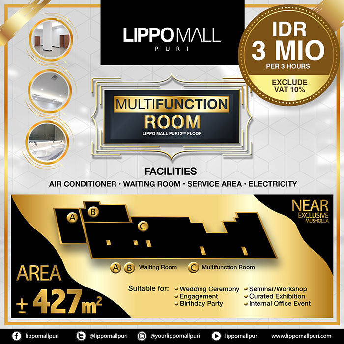 lippomall Multifunction Room in lippo mall puri st. moritz