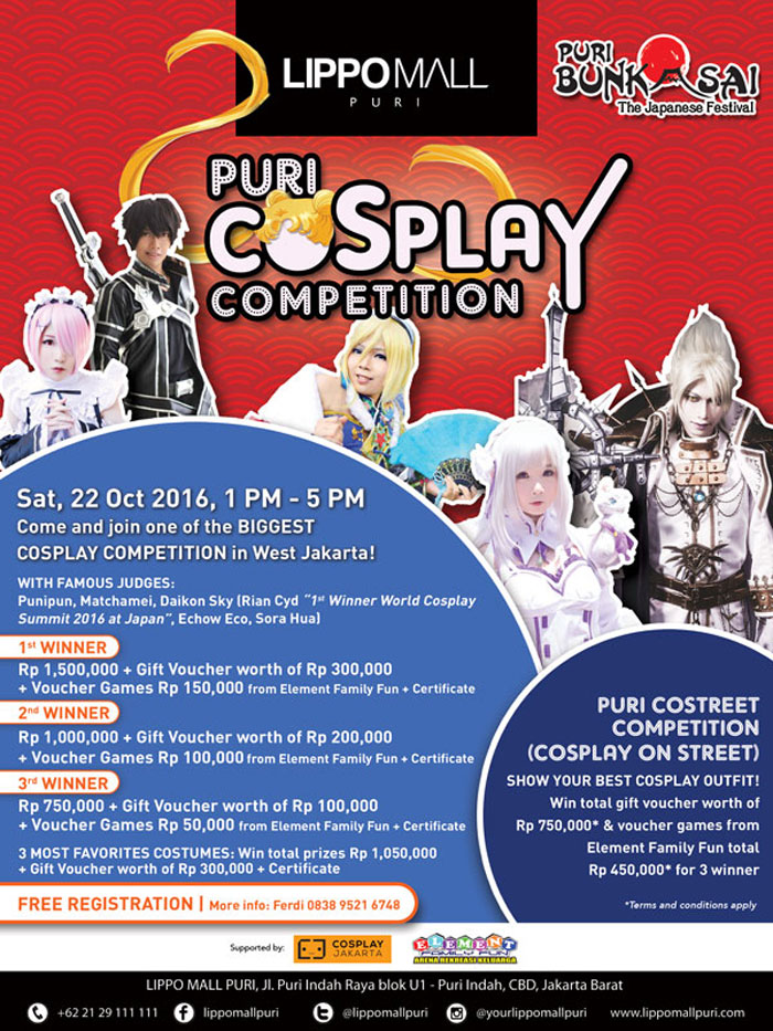 puri bunkasai cosplay competition in lippo mall puri st. moritz
