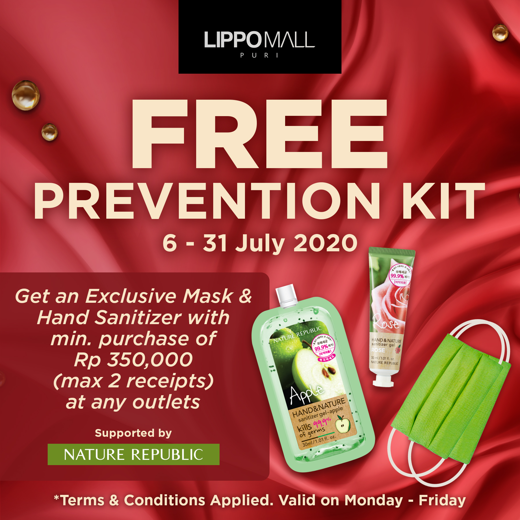Free Prevention Kit Promo in lippo mall puri st. moritz
