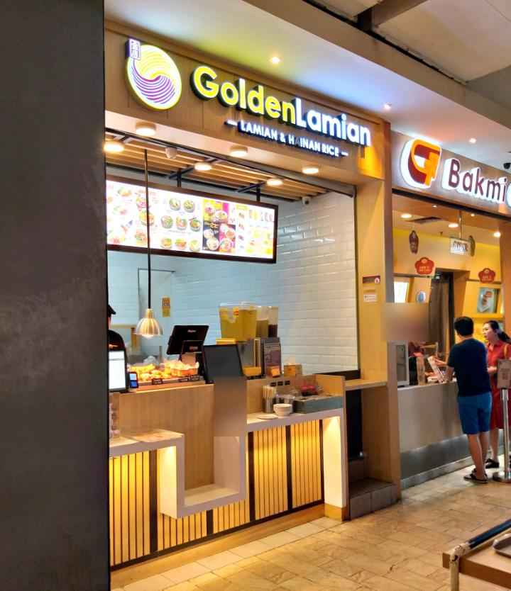 Golden Lamian shop front in lippo mall puri st. moritz
