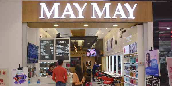 May May Salon shop front in lippo mall puri st. moritz