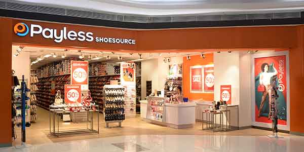 Payless Shoesource shop front in lippo mall puri st. moritz