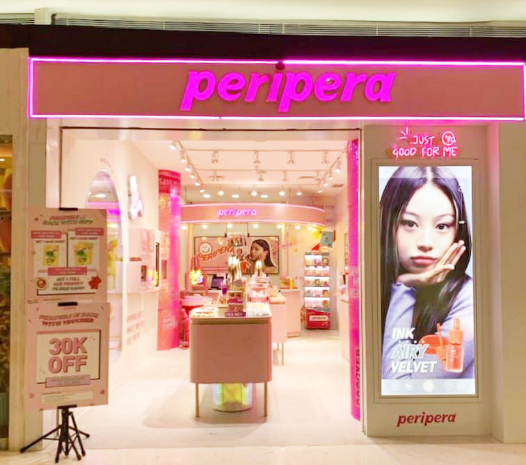 Peripera shop front in lippo mall puri st. moritz