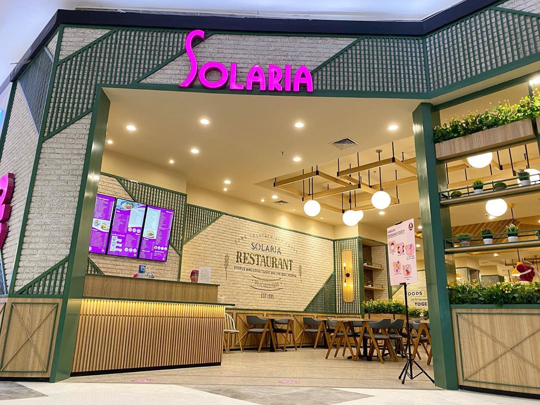 Solaria shop front in lippo mall puri st. moritz