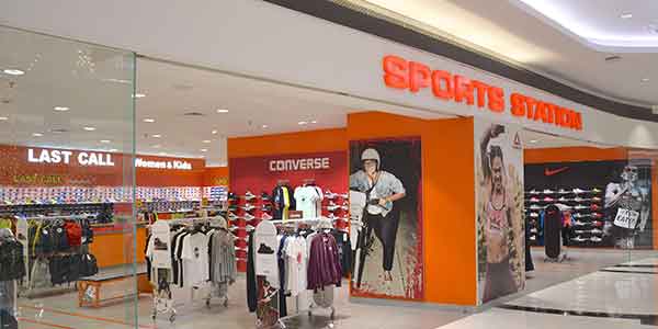 Sports Station shop front in lippo mall puri st. moritz