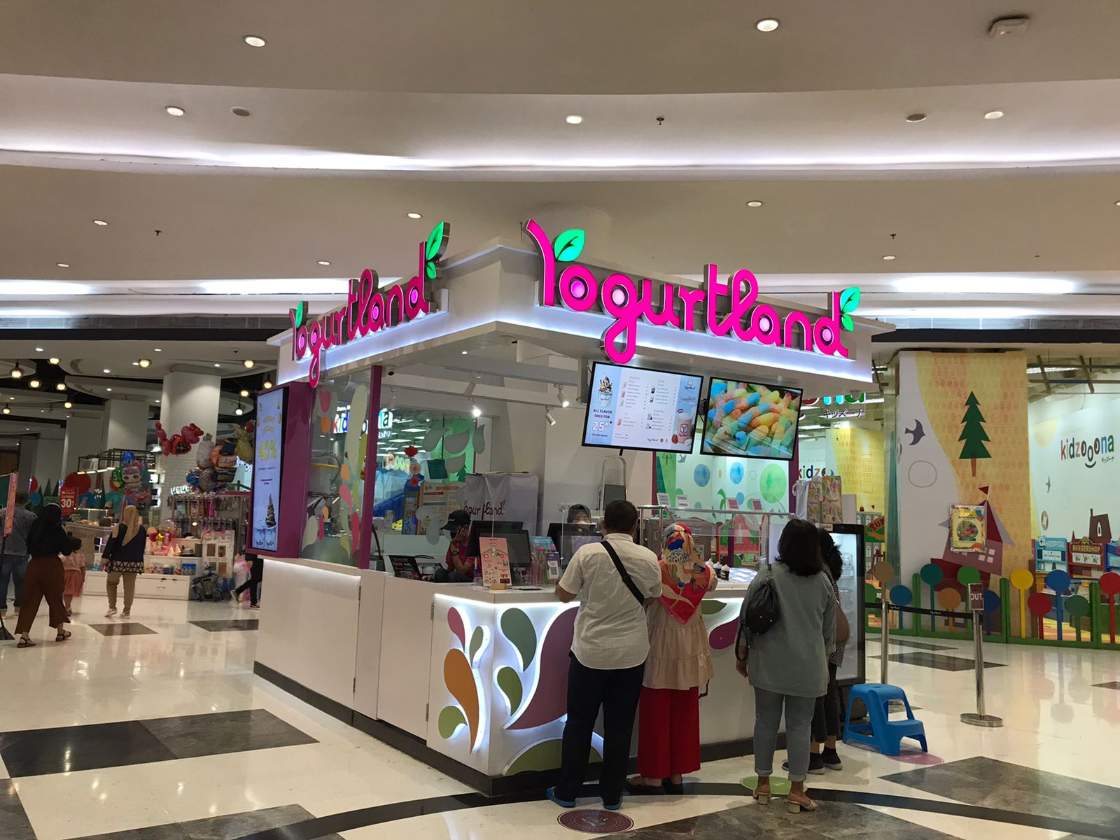 Yogurtland shop front in lippo mall puri st. moritz