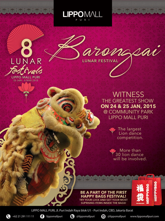 barongsai lunar festival in lippo mall puri