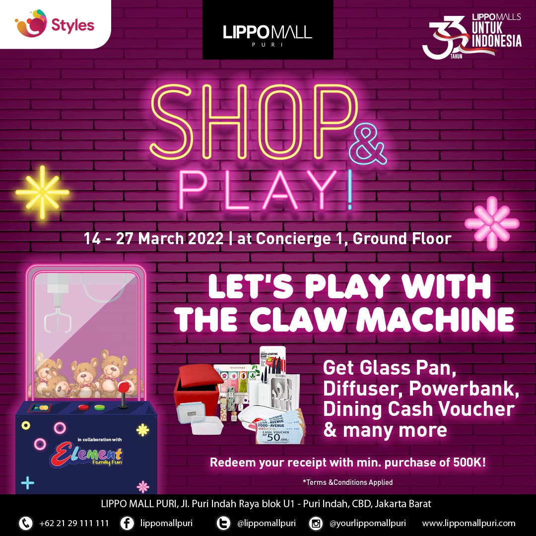 shop & play promo in lippo mall puri st. moritz