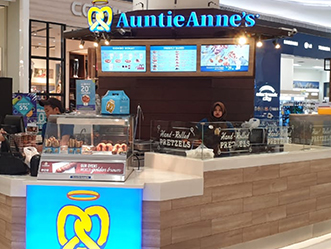 Auntie Anneaposs shop front in lippo mall puri st. moritz