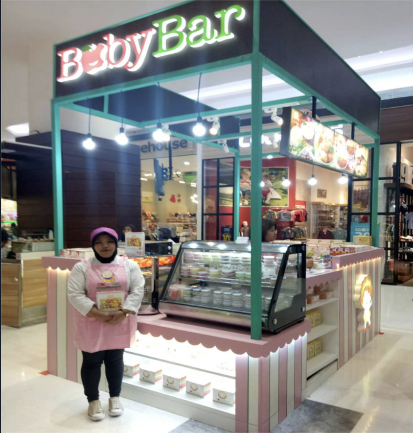 Baby Bar shop front in lippo mall puri st. moritz