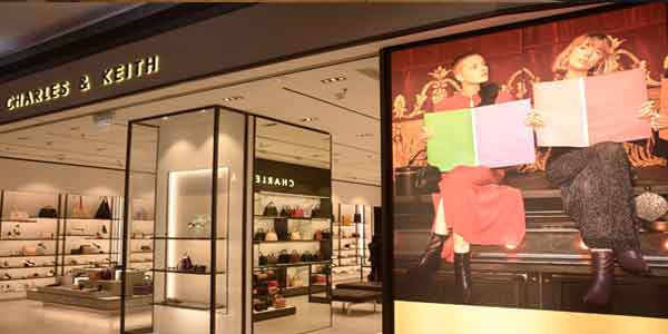 Charles & Keith shop front in lippo mall puri st. moritz
