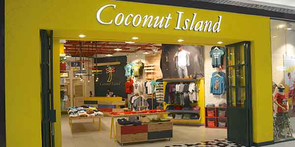 Coconut Island shop front in lippo mall puri st. moritz