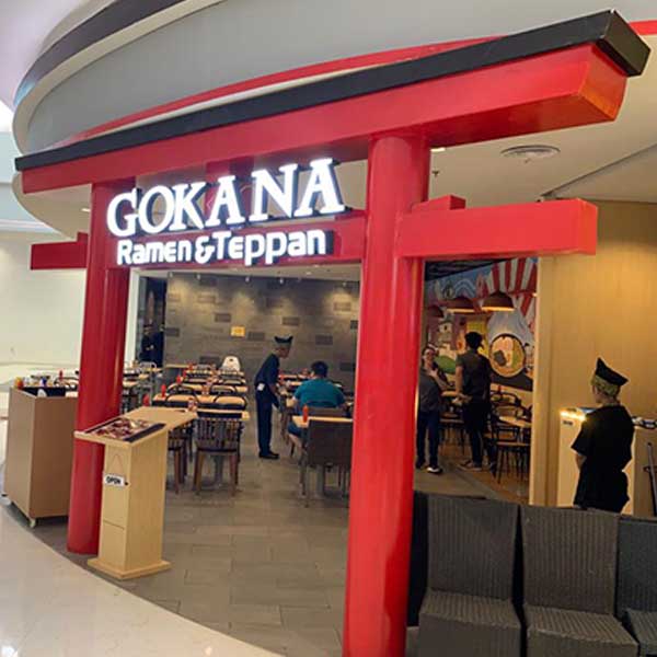 Gokana Ramen & Teppan shop front in lippo mall puri st. moritz