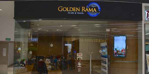Golden Rama shop front in lippo mall puri st. moritz