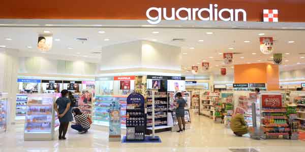 Guardian shop front in lippo mall puri st. moritz