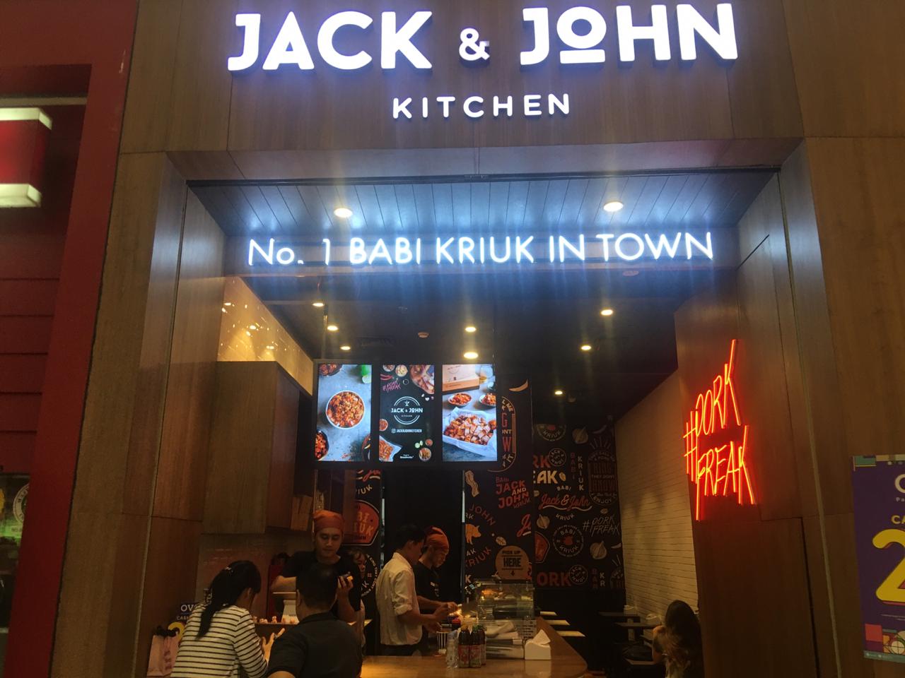 Jack & John shop front in lippo mall puri st. moritz