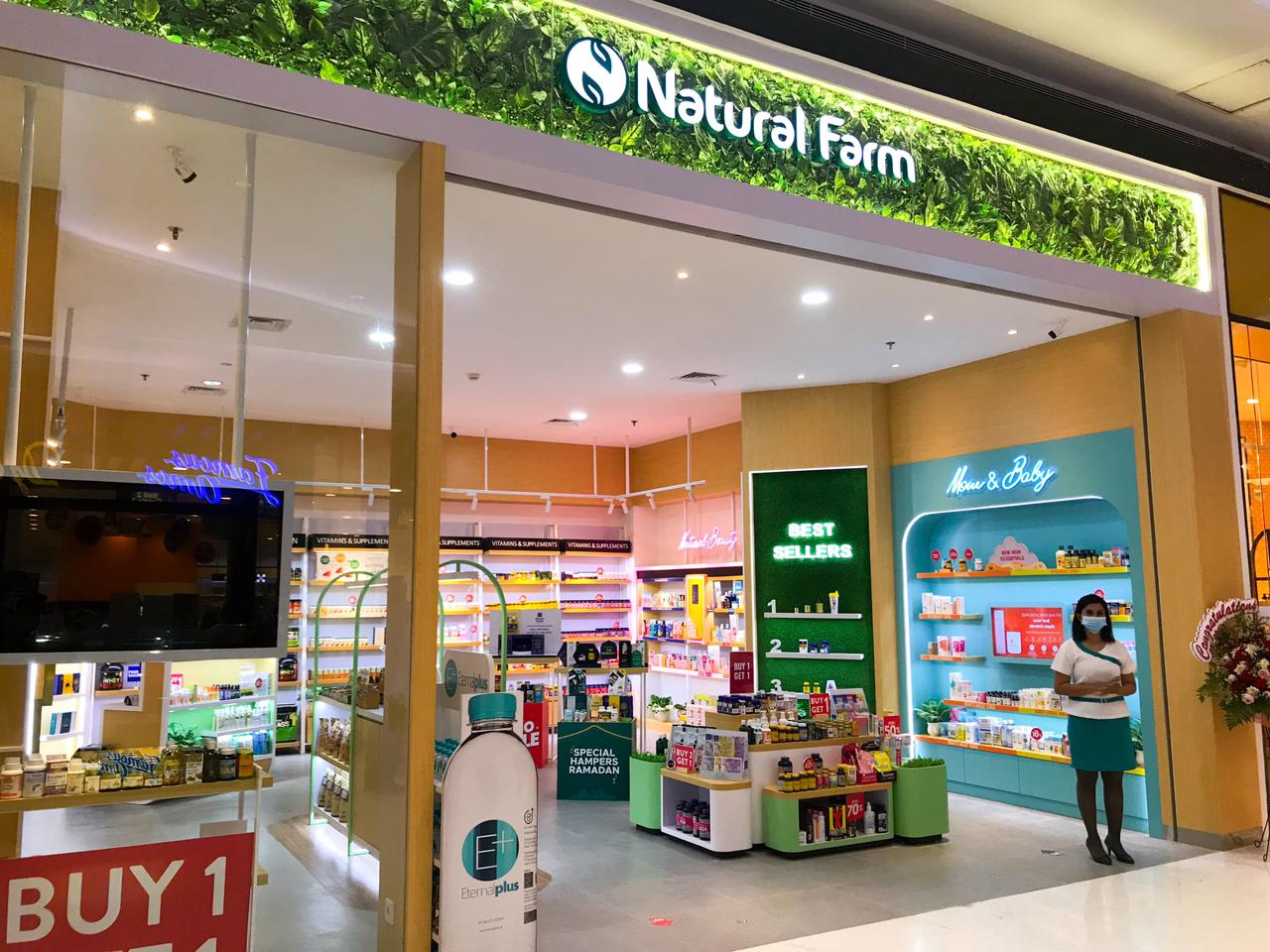 Natural Farm shop front in lippo mall puri st. moritz