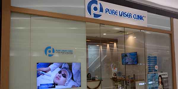 Pure Laser Clinic shop front in lippo mall puri st. moritz