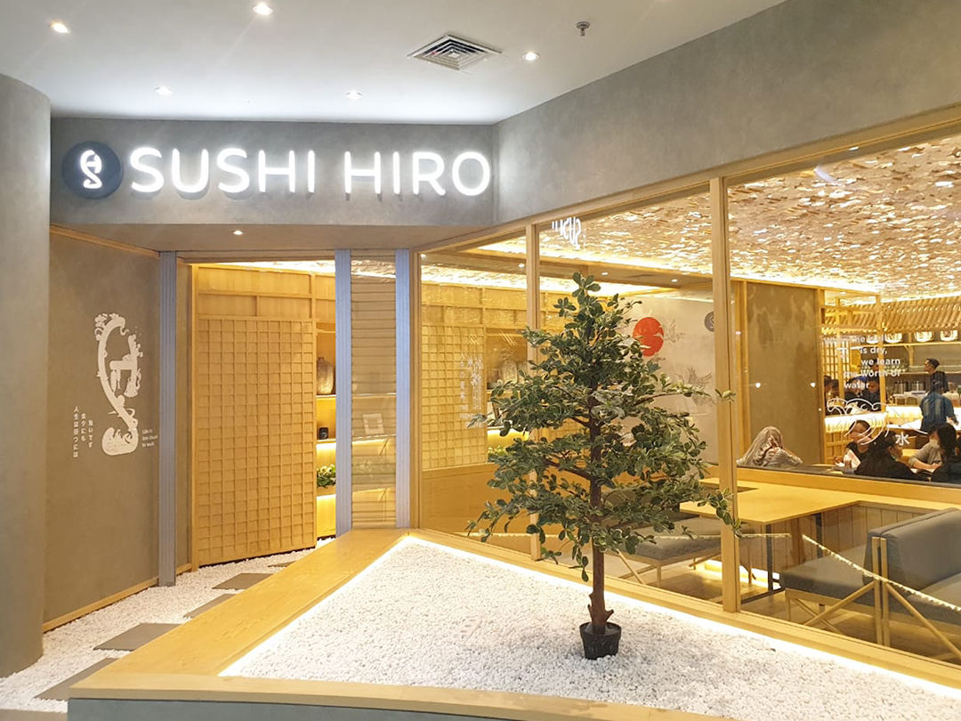 Sushi Hiro shop front in lippo mall puri st. moritz