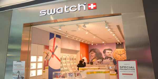 Swatch shop front in lippo mall puri st. moritz