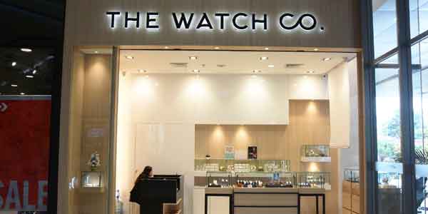 The Watch Co. shop front in lippo mall puri st. moritz