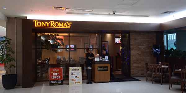 Tony Romaaposs shop front in lippo mall puri st. moritz