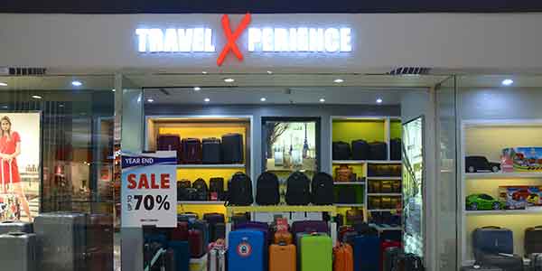 Travel Xperience shop front in lippo mall puri st. moritz