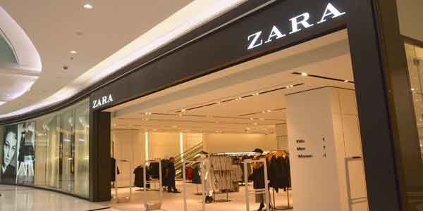 Zara shop front in lippo mall puri st. moritz