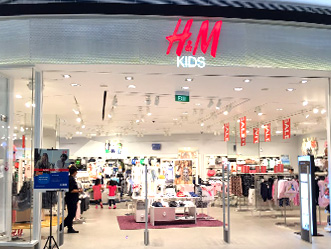 H&M Kids shop front in lippo mall puri st. moritz