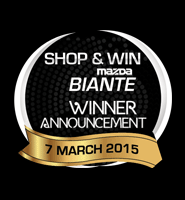 Shop & Win Mazda Biante logo